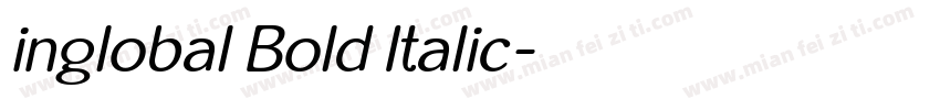 inglobal Bold Italic字体转换
